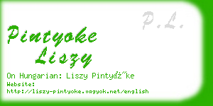pintyoke liszy business card